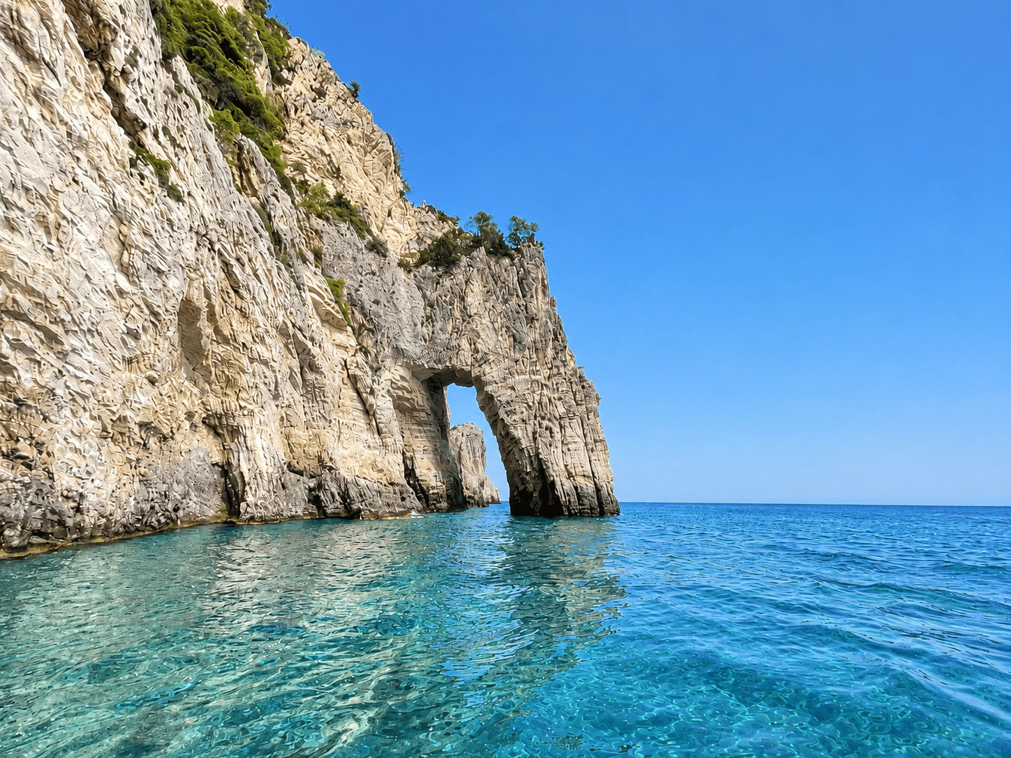 The second arch of the Keri Caves system, explored on the Marine Park Extended tour