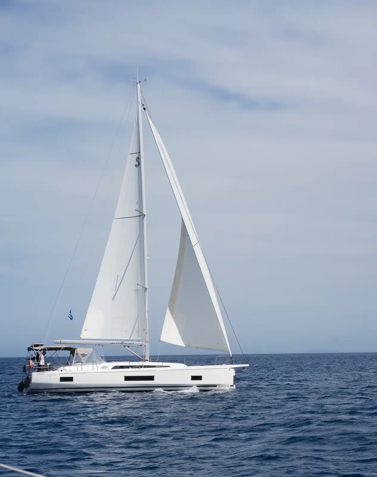 Boreas Beneteau Oceanis 46.1 sailing across the Ionian Sea