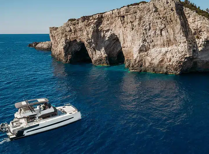 Private catamaran charter route to Kefalonia and Ithaca
