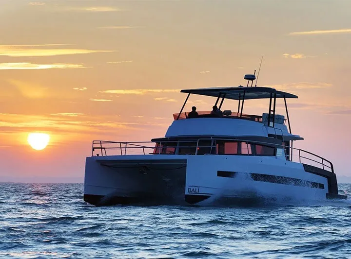 South Zakynthos sunset private catamaran charter route